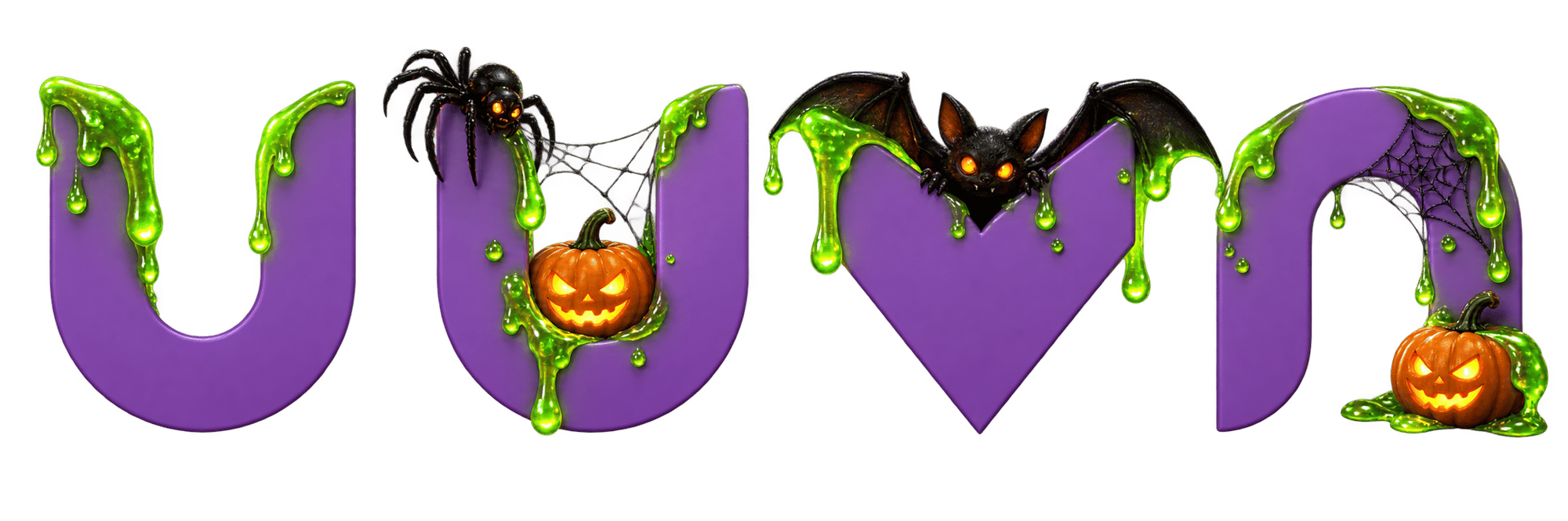 Uuva-logo halloweenkoristein